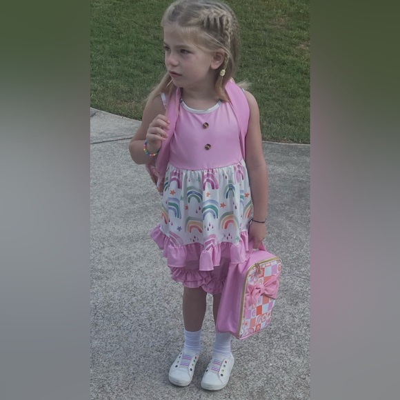 Rainbow Ruffle Shorts Set - Picture 4 of 10